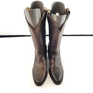 TONY LAMA 2609 BROWN LEATHER COWBOY  BOOTS 7B